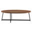 Table basse 24 "avec cadre ovale en bois et métal brun et noir-1071009159
