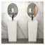 Lavabo sur pied en céramique blanc classique 16 po pour petites salles de bain et salles d'eau