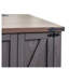 Table de bout Farmhouse avec station de charge, table d'appoint en bois rustique avec portes de grange et tablette réglable, table de chevet polyvalente gris noyer pour le salon et la chambre à coucher
