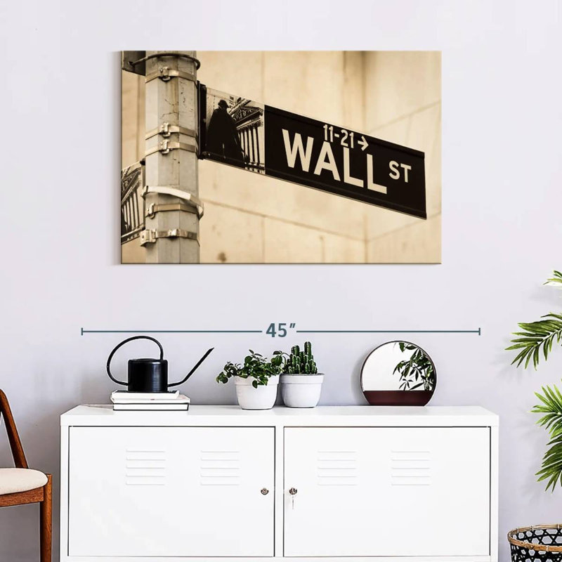 Lynelle Wall Street Sign, 24" H x 36" W