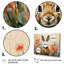 Curious Floral Rabbit Meadow I - Lapin, art mural animal-2091524077-2091523988