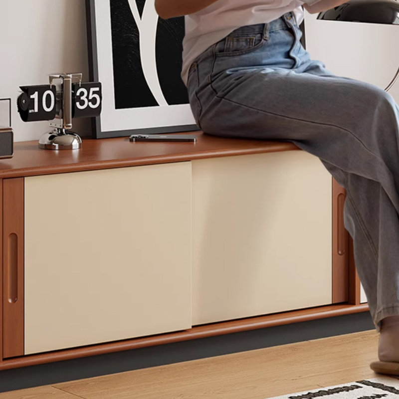 Creative design sense solid wood TV cabinet