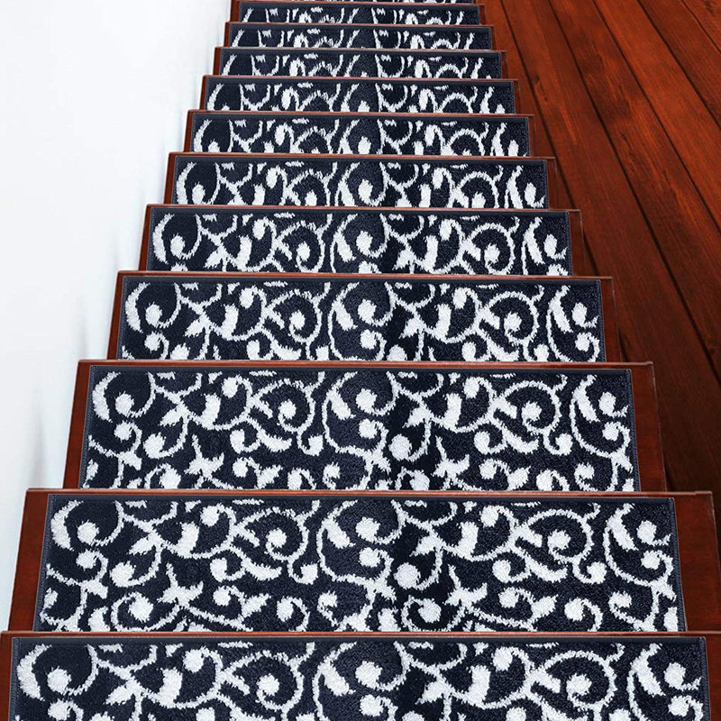 Tapis d'escalier intérieur antidérapant Salter, Bleu marine