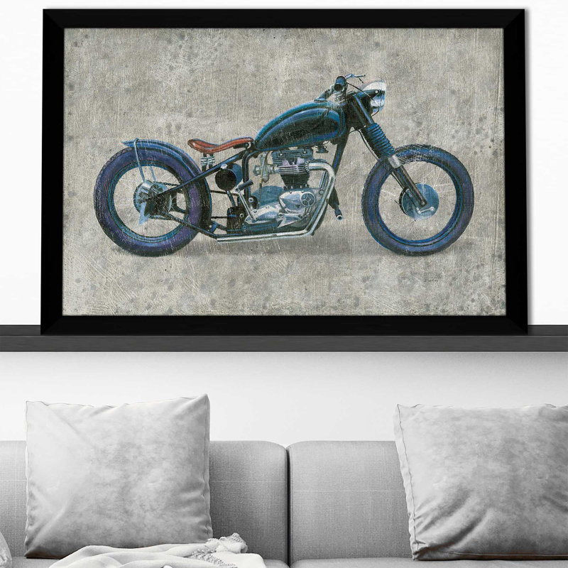Lets Roll I Grunge - impression, Cadre noir, H 33,5 po x l 49,5 po x P 1 po