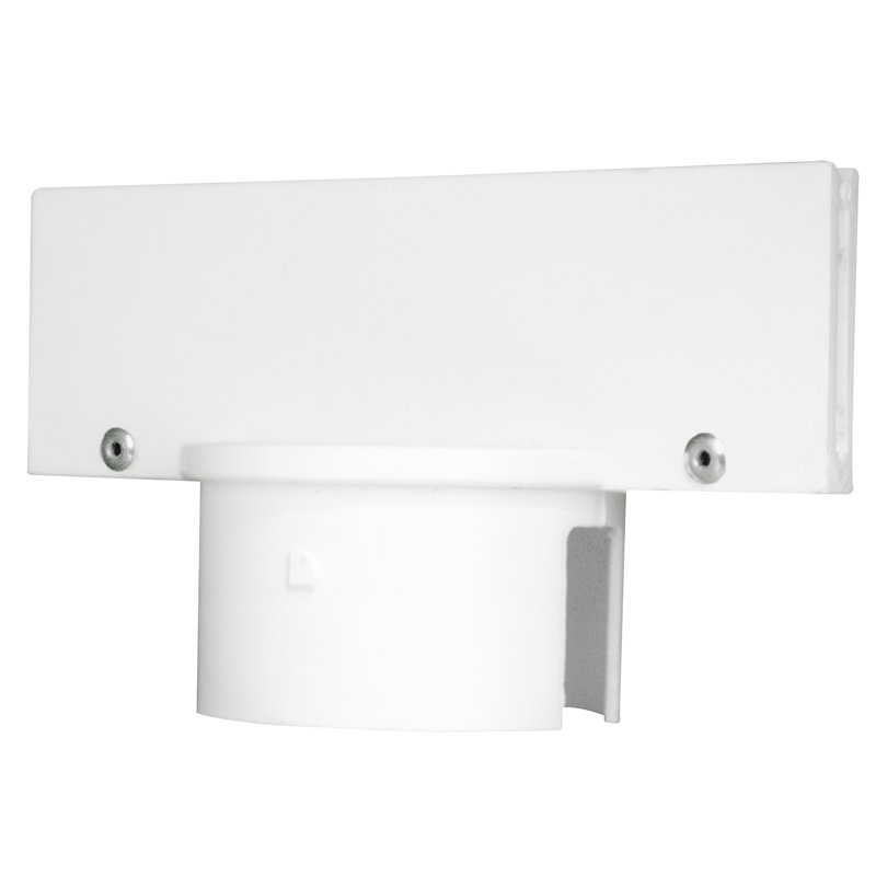Adaptateur de plaque stanchion, H 2,07 po x l 4,5 po x P 3 po, Blanc