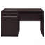 Bureau d'ordinateur Cappuccino, 2 tiroirs