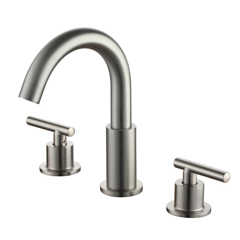 Widespread 2-handle Bathroom Faucet, Brushed Nickel