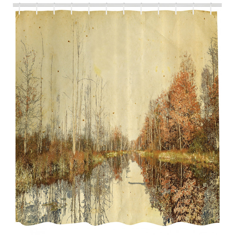 Shower Curtain with Hooks Included, 75" H x 69" W