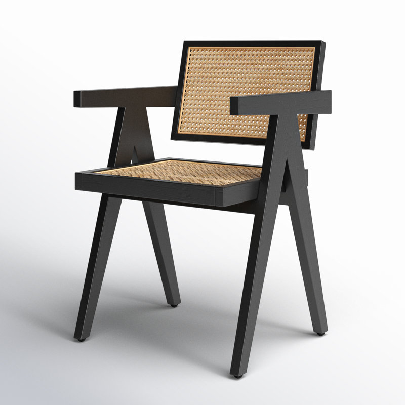 Husted Upholstered Accent Chair, Black