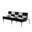 Canapé en futon rembourré en velours, structure en métal robuste, dossier réglable à 5 niveaux, canapé compact multifonctionnel pour petits espaces