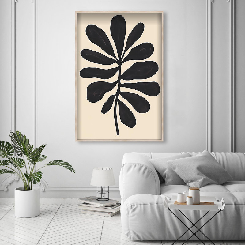 Oliver Gal Under Dark Skies I Abstract - Luxury Shadowbox Framed Wall Art, 38" H x 26" W, Cream
