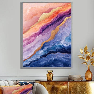 Amethyst Whispers Of The Crystal Current I - Crystals Canvas Wall Art