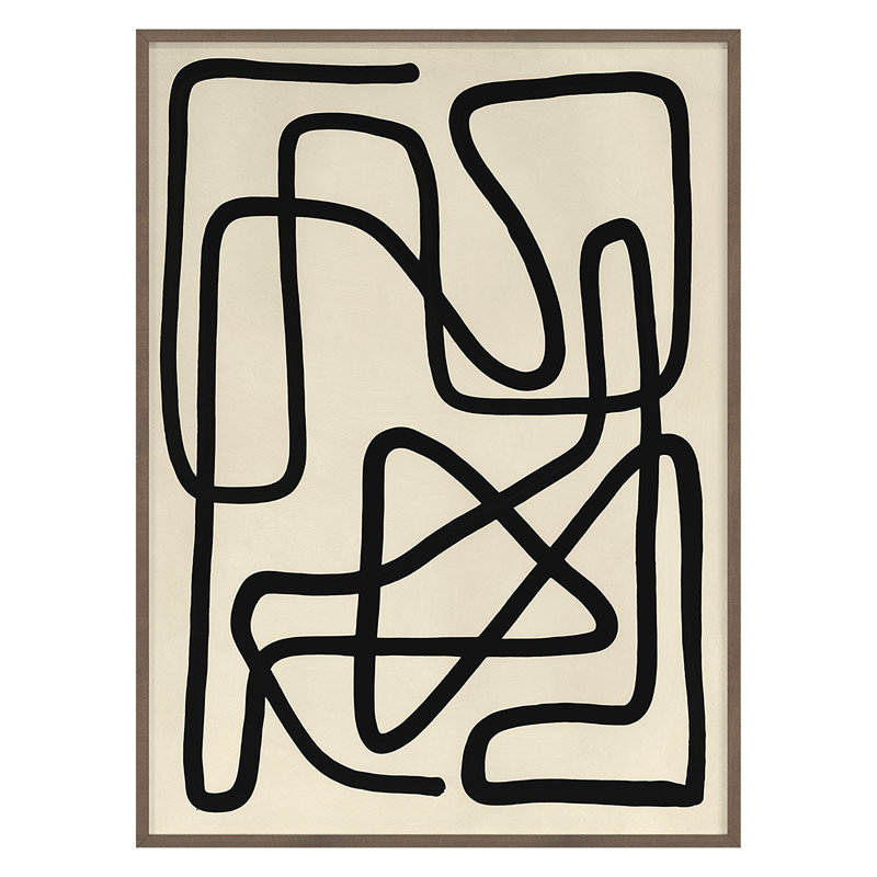 Smooth Moves 1 Print by Kyle Goderwis, Walnut, 46" H x 34" W x 1.5" D