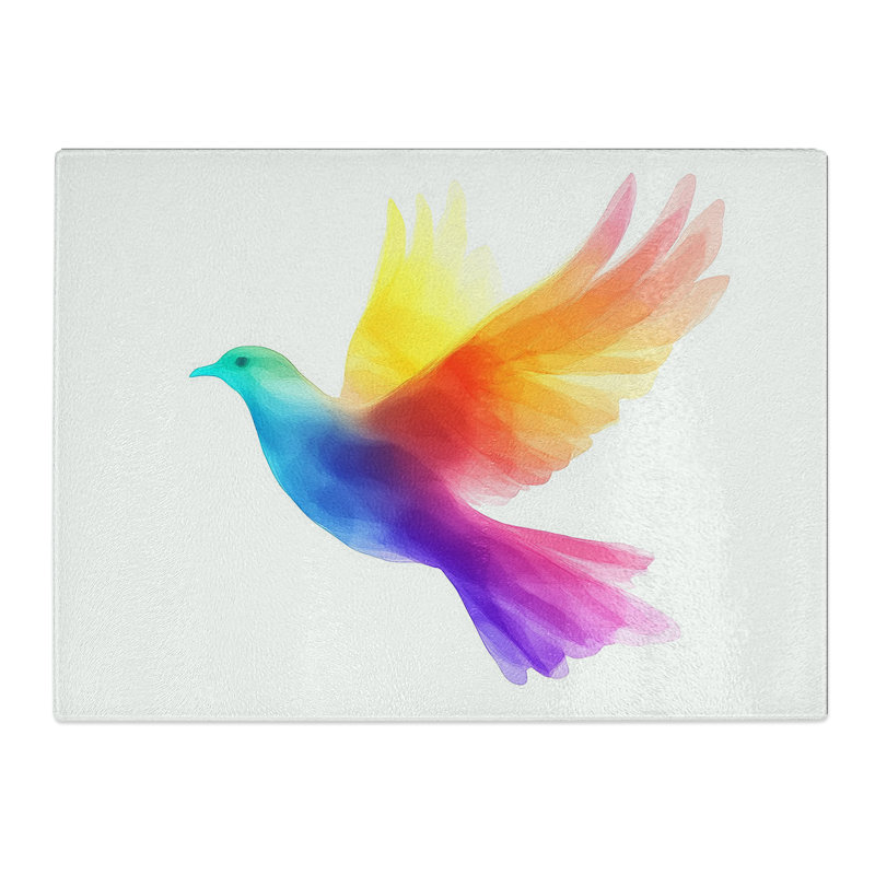 Dove Bird Vol.4  Glass Chopping Board