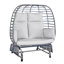 Fauteuil œuf, fauteuil pivotant pour 2 personnes avec structure et coussin à bascule