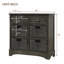 Élégante armoire de rangement avec tiroirs et paniers en rotin pour une utilisation polyvalente-228870878