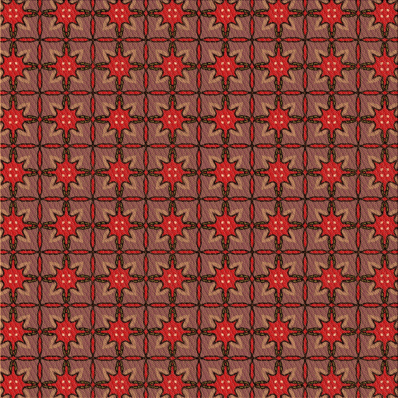 Rouge géométrique/rose/Tapis décoratif grise, Carré 5 pi