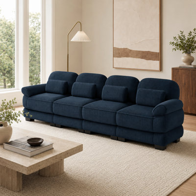 Canapé modulaire en velours côtelé de 132,3 po Burwell
