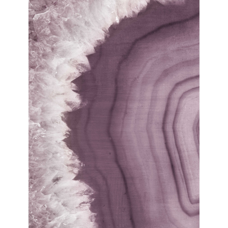 Agate Geode I Plum - reproduction sur toile tendue, H 16 po x l 12 po