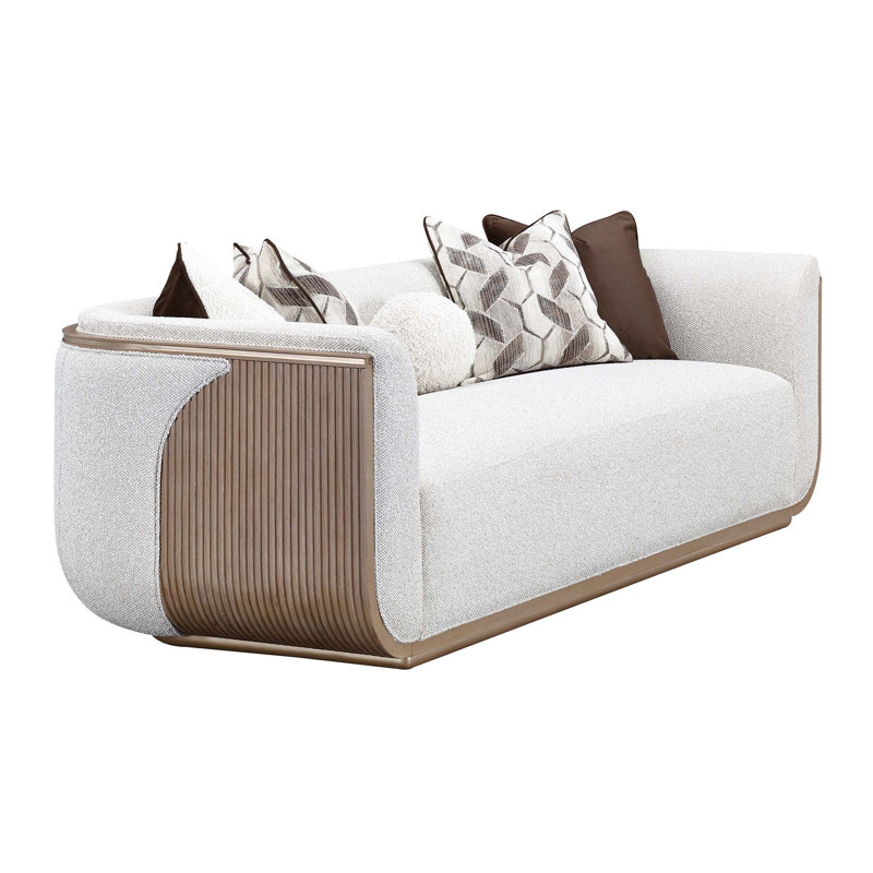 West Kensington Sofa - Buff/Seal Salt Caramel, Medium Yellow Wood