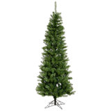 Salem Pencil Pine 4.5' Green Artificial Christmas Tree with 150 Multicolored Lights with Stand