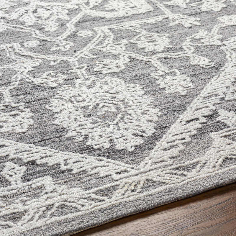 Oriental Area Rug, Rectangle 2' x 3', Gray