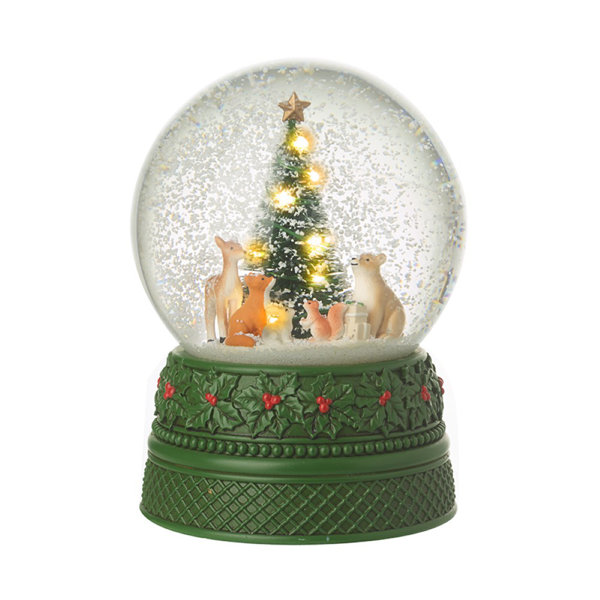 The Seasonal Aisle Musical Light Up Christmas Tree Snow Globe | Wayfair ...