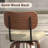 Bentwood Swivel Bar Stool with PU Leather Seat (Set of 2)-451393444
