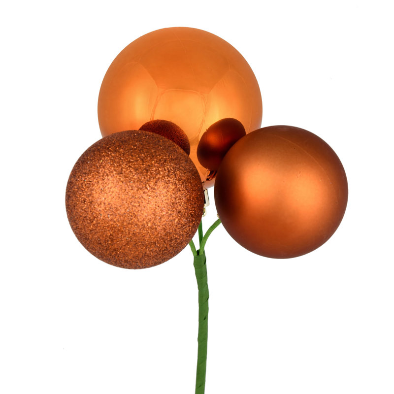 Ornement en forme de boule 18 po Vickerman, 4 par sac, Cuivre