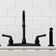 Kingston Brass Magellan Two-Handle 4-Hole 8" Centerset Kitchen Faucet with Side Sprayer