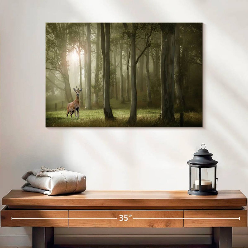 Cerf de forêt français Brampt, H 16 po x l 24 po