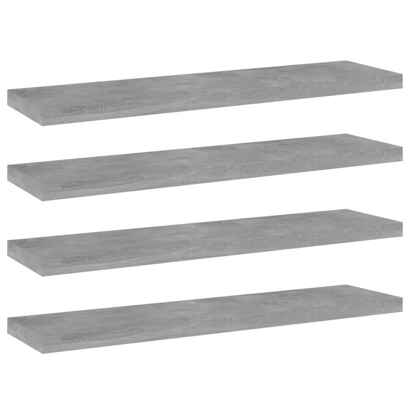 Cunane 1.5cm H Bookcase, Concrete Grey, 1.5cm H x 40cm W x 10cm D