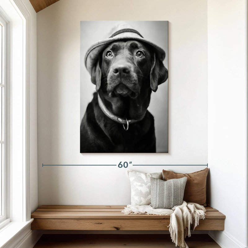Brampt Black Labrador Boss, 48" H x 32" W