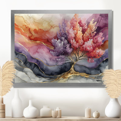 Scotti Vibrant Tree Of Life of Marble Ink - art mural arbre de vie