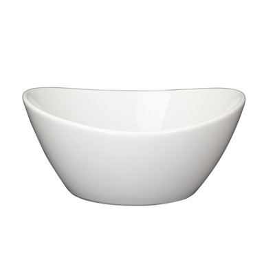 Set of 4 Large 42oz Porcelain Serving Bowls – 8" Oval Ceramic Bowls – Chip Resistant – Microwave & Dishwasher Safe – Ideal for Soup, Salad, Pasta, Ramen, Snacks