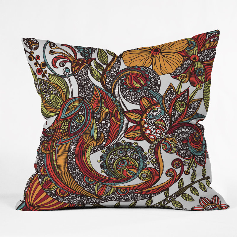 Paradise Bird Throw Pillow, 16" x 16"