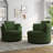 Upholstered Swivel Lounge Armchair With Pillow(Set of 2)-116445230