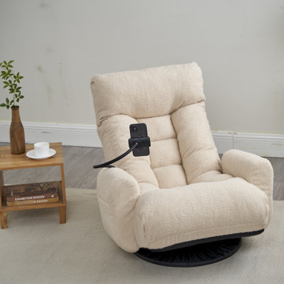 Siège réglable réglable de couleur beige avec fonction rotative et support de longue durée pour une capacité de rotation de 360 degrés