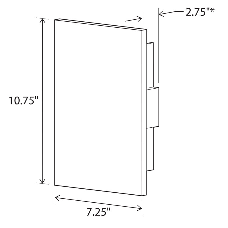 Tersus Solid Wood LED Flush Mounted Sconce, Carrara Marble, Dark Stained Walnut, 2700K (Warm) 0-10V