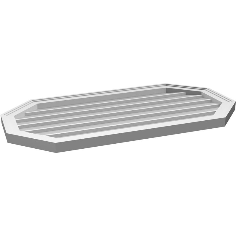 Évent horizontal gondole allongé en surface octogonal Signature, H 20 po x l 38 po x P 1,5 po