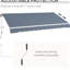 Auvent de terrasse 12 'x 10' avec manivelle réglable pour la terrasse, le balcon, la cour et le manuel gris anthracite rétractable