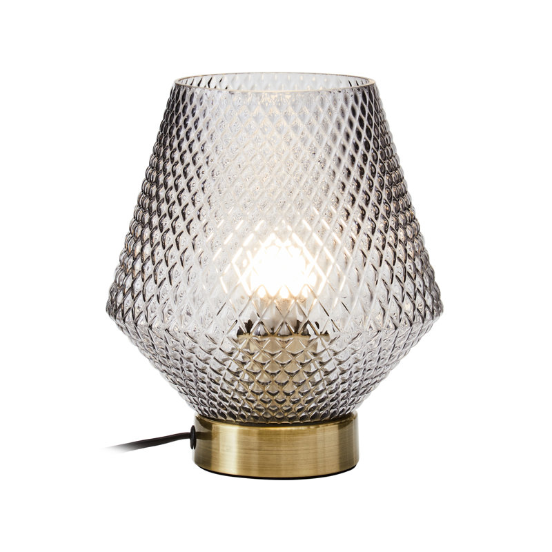 Lamira Glass Novelty Lamp, Grey