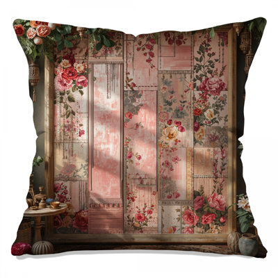 Floral Wall Art Double Sided Throw Pillows