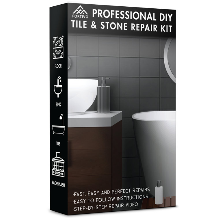 Tile Repair Kit Stone Repair Kit - Porcelain Repair Kit, Marble Repair Kit, Tub and Tile Refinishing Kit, Crack Chip Ceramic Floor, Shower Tile Gap