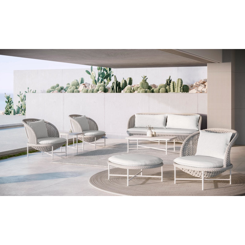Montauk 87" Wide Outdoor Patio Sofa with Cushions
