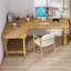 Bureau en bois massif en L Burlywood-1154244369-1154244382