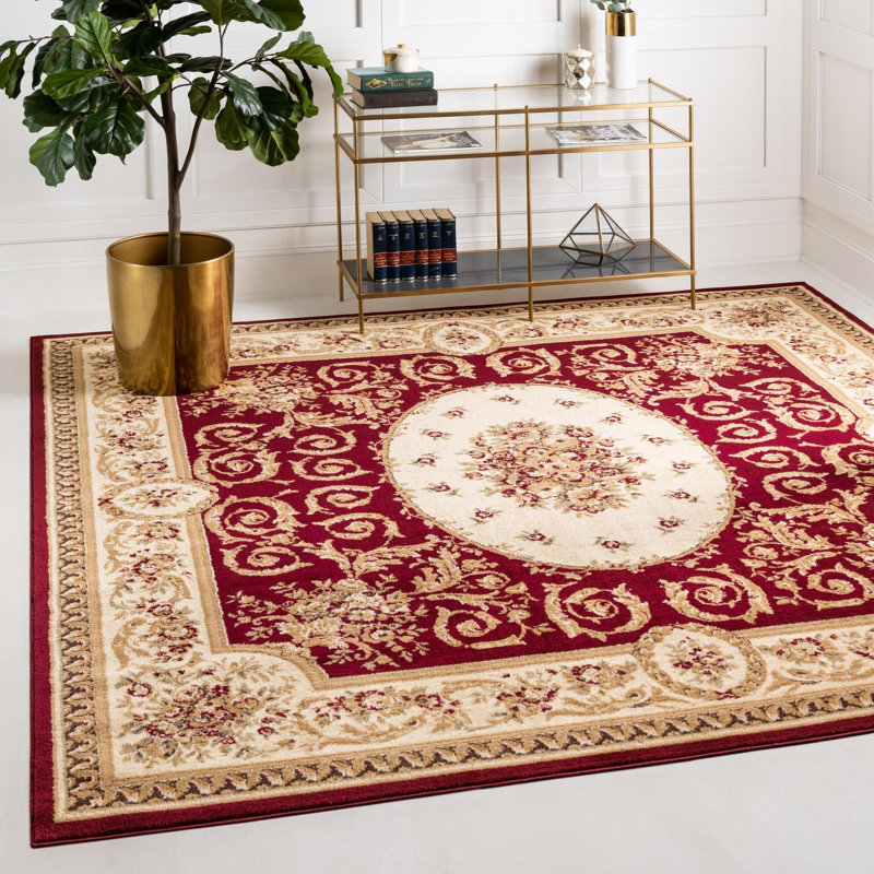 Aracelia Floral Indoor Rug, Square 4'1"