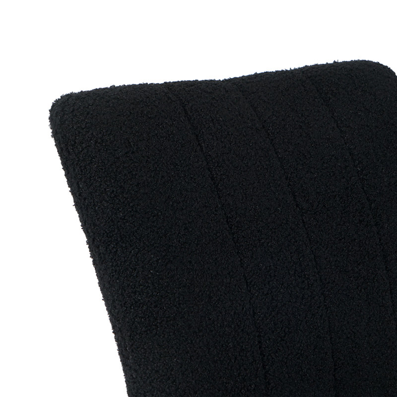 Ensemble de 4 chaises rembourrées Mosese, Noir