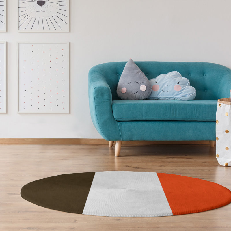 Chenille Indoor Rug, Round 5'