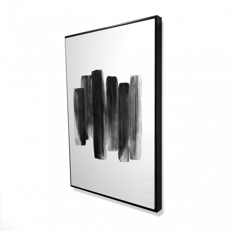 Reproduction de formes noires sur toile